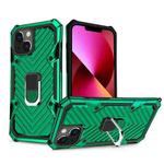 Cool Armor PC + TPU Shockproof Case with 360 Degree Rotation Ring Holder For iPhone 13(Deep Green)