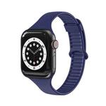 TPU Sliding Buckle Watch Band For Apple Watch Series 8&7 45mm / SE 2&6&SE&5&4 44mm / 3&2&1 42mm(Midnight Blue)