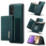 For Samsung Galaxy A32 5G DG.MING M1 Series 3-Fold Multi Card Wallet  Back Cover Shockproof Case with Holder Function(Green)