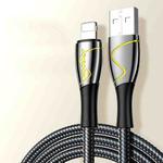 JOYROOM S-1230K6 Mermaid Series 2.4A USB to 8 Pin Fishing Net Weaving Data Cable for iPhone, iPad, Length: 1.2m(Black)