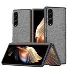 For Samsung Galaxy Z Fold3 5G Sea Sand Cloth Texture Shockproof PC+ TPU Protective Case(Grey)
