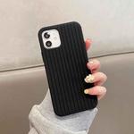 For iPhone 12 Herringbone Texture Silicone Protective Case(Black)