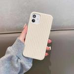 For iPhone 12 Pro Max Herringbone Texture Silicone Protective Case(White)