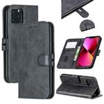 Stitching Style 2-Color Cow Texture Horizontal Flip PU Leather Case with Holder & Card Slot & Lanyard For iPhone 13(Black)