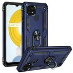 For OPPO Realme C21 Shockproof TPU + PC Protective Case with 360 Degree Rotating Holder(Blue)