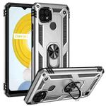 For OPPO Realme C21 Shockproof TPU + PC Protective Case with 360 Degree Rotating Holder(Silver)