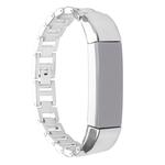 For Fitbit Alta HR Smart Watch Three Strains Stainless Steel Wrist Strap Watchband(Silver)