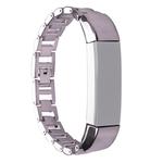 For Fitbit Alta HR Smart Watch Three Strains Stainless Steel Wrist Strap Watchband(Black)