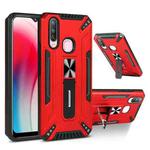 For vivo Y17 War-god Armor TPU + PC Shockproof Magnetic Protective Case with Folding Holder(Red)