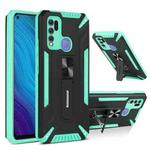 For vivo Y50 War-god Armor TPU + PC Shockproof Magnetic Protective Case with Folding Holder(Green + Black)