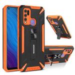 For vivo Y50 War-god Armor TPU + PC Shockproof Magnetic Protective Case with Folding Holder(Orange + Black)