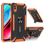 For vivo Y93 War-god Armor TPU + PC Shockproof Magnetic Protective Case with Folding Holder(Orange + Black)