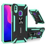 For vivo Y95 War-god Armor TPU + PC Shockproof Magnetic Protective Case with Folding Holder(Green + Black)