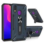 For vivo Y95 War-god Armor TPU + PC Shockproof Magnetic Protective Case with Folding Holder(Blue)