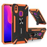 For vivo Y95 War-god Armor TPU + PC Shockproof Magnetic Protective Case with Folding Holder(Orange + Black)