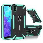 For Huawei Y5 2019 War-god Armor TPU + PC Shockproof Magnetic Protective Case with Folding Holder(Green + Black)