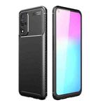 For OPPO A93s 5G Carbon Fiber Texture Shockproof TPU Case(Black)