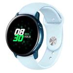 For Samsung Galaxy Watch Active2 Bluetooth Version 44mm Smart Watch Solid Color Silicone Watch Band, Size:L (Light Blue)