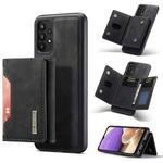 For Samsung Galaxy A32 5G DG.MING M2 Series 3-Fold Multi Card Bag Back Cover Shockproof Case with Wallet & Holder Function(Black)