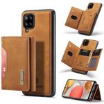 For Samsung Galaxy A42 5G DG.MING M2 Series 3-Fold Multi Card Bag Back Cover Shockproof Case with Wallet & Holder Function(Brown)