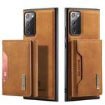 For Samsung Galaxy Note20 DG.MING M2 Series 3-Fold Multi Card Bag Back Cover Shockproof Case with Wallet & Holder Function(Brown)