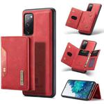 For Samsung Galaxy S20 FE DG.MING M2 Series 3-Fold Multi Card Bag Back Cover Shockproof Case with Wallet & Holder Function(Red)
