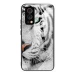 Tempered Glass + TPU Border Protective Case For OnePlus Nord 2 5G(White Tiger)