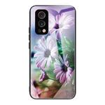 Tempered Glass + TPU Border Protective Case For OnePlus Nord 2 5G(Flowers)