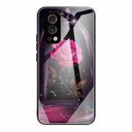 Tempered Glass + TPU Border Protective Case For OnePlus Nord 2 5G(Rose)