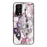 Tempered Glass + TPU Border Protective Case For OnePlus Nord 2 5G(Flowers and Butterflies)