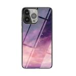 For iPhone 13 Pro Starry Sky Pattern Tempered Glass + TPU Shockproof Protective Case (Fantasy Starry Sky)