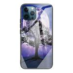 For iPhone 13 Pro Colorful Painted Glass Shockproof Protective Case (Tree)