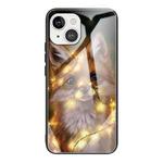 For iPhone 13 Pro Max Colorful Painted Glass Shockproof Protective Case (Fox)