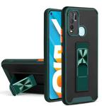 For vivo Y50 / Y30 Dual-color Skin Feel TPU + PC Magnetic Shockproof Case with Invisible Holder(Dark Green)
