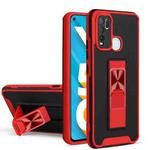 For vivo Y50 / Y30 Dual-color Skin Feel TPU + PC Magnetic Shockproof Case with Invisible Holder(Red)