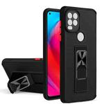 For Motorola Moto G Stylus 2021 Dual-color Skin Feel TPU + PC Magnetic Shockproof Case with Invisible Holder(Black)