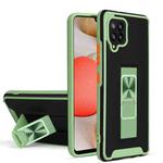 For Samsung Galaxy A42 5G Dual-color Skin Feel TPU + PC Magnetic Shockproof Case with Invisible Holder(Green)