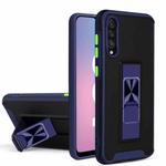 For Samsung Galaxy A50 / A30s / A50s Dual-color Skin Feel TPU + PC Magnetic Shockproof Case with Invisible Holder(Blue)