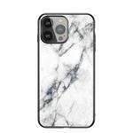 Marble Pattern Glass + TPU Protective Case For iPhone 13 Pro(White)