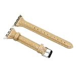 Snake Texture Small Waist Leather Watch Band For Apple Watch Series 8&7 41mm / SE 2&6&SE&5&4 40mm / 3&2&1 38mm(Khaki)
