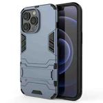 For iPhone 13 Pro PC + TPU Shockproof Protective Case with Invisible Holder (Navy Blue)