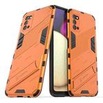 For Samsung Galaxy A03s EU Version Punk Armor 2 in 1 PC + TPU Shockproof Case with Invisible Holder(Orange)