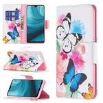 For OPPO A7 Colored Drawing Pattern Horizontal Flip Leather Case with Holder & Card Slots & Wallet(Butterflies)