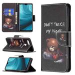 For OPPO A7 Colored Drawing Pattern Horizontal Flip Leather Case with Holder & Card Slots & Wallet(Bear)