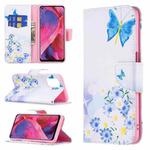 For OPPO A74 / A93 / A54 5G Colored Drawing Pattern Horizontal Flip Leather Case with Holder & Card Slots & Wallet(Butterfly Love)