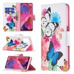 For OPPO A74 / A93 / A54 5G Colored Drawing Pattern Horizontal Flip Leather Case with Holder & Card Slots & Wallet(Butterflies)