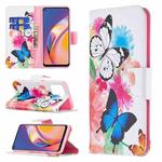 For OPPO A94 4G / Reno5 F / F19 Pro Colored Drawing Pattern Horizontal Flip Leather Case with Holder & Card Slots & Wallet(Butterflies)