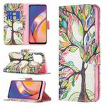 For OPPO A94 4G / Reno5 F / F19 Pro Colored Drawing Pattern Horizontal Flip Leather Case with Holder & Card Slots & Wallet(Tree Life)