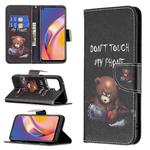 For OPPO A94 4G / Reno5 F / F19 Pro Colored Drawing Pattern Horizontal Flip Leather Case with Holder & Card Slots & Wallet(Bear)