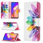 For OPPO A94 5G / Reno5 Z 5G / F19 Pro+ Colored Drawing Pattern Horizontal Flip Leather Case with Holder & Card Slots & Wallet(Sun Flower)